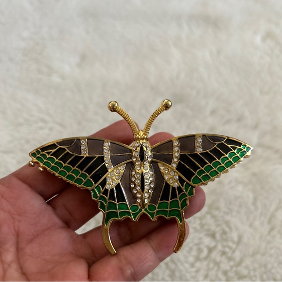 Vintage jeweled butterfly trinket box - Picture 5 of 9